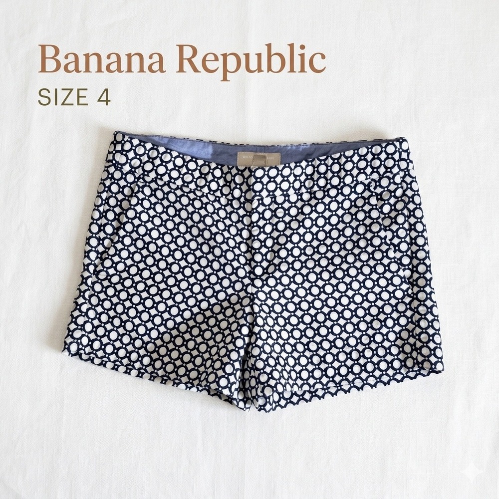 Banana Republic Preppy Geometric Minimalist Hampton Fit Shorts Women 4